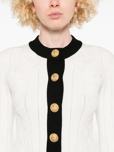 Balmain two-tone cardigan - White