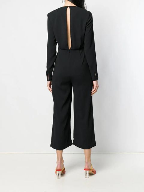 Self-Portrait knot front jumpsuit - Black
