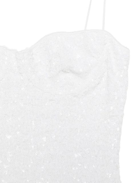 Oséree sequin-embellished underwired swimsuit - White