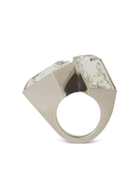 Lanvin double-stone brass ring - Silver - zdjęcie produktu nr 2