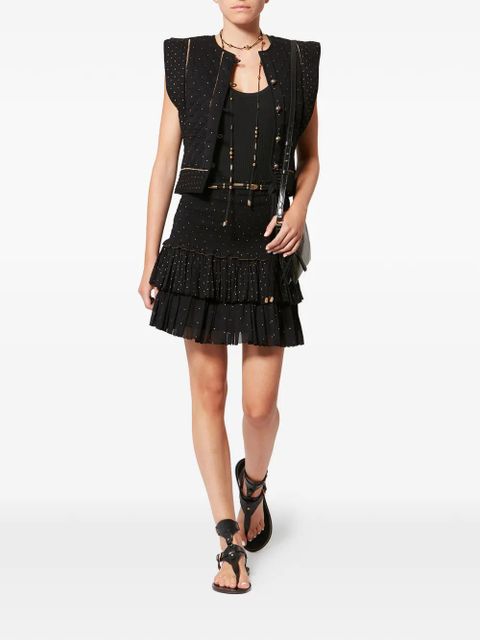 MARANT ÉTOILE Volana quilted studded top - Black - zdjęcie produktu nr 2