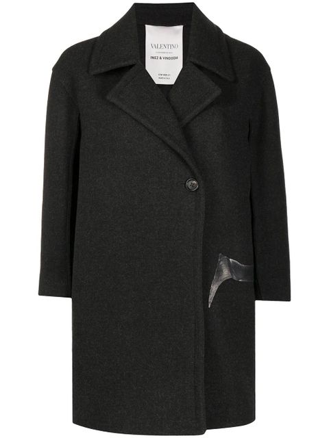 Valentino Garavani Flowersity single-breasted coat - Grey - zdjęcie produktu nr 1