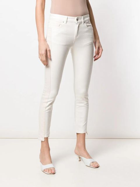Alexander McQueen panelled skinny jeans - Neutrals