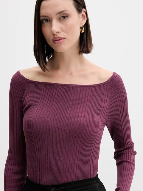 United Colors of Benetton sweter damski kolor fioletowy lekki 16UYD10E7