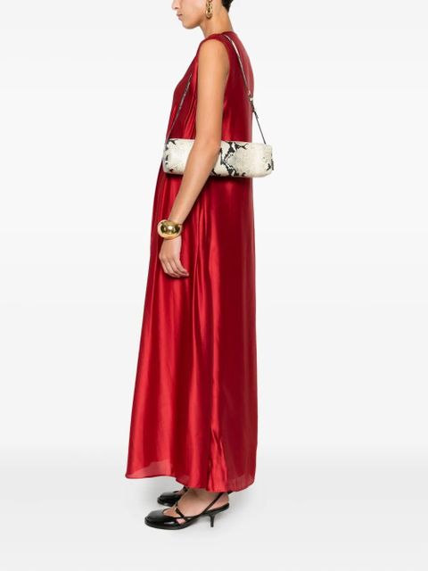 KHAITE snakeskin cylindrical shoulder bag - Neutrals