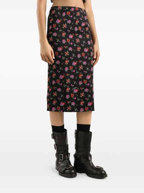Dolce & Gabbana floral midi skirt - Black
