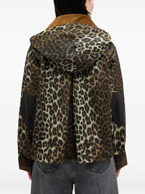 GANNI x Barbour corduroy-collar jacket - Brown