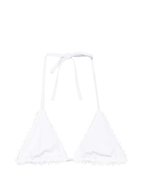 Jacquemus ruffled triangle bikini top - White - zdjęcie produktu nr 1