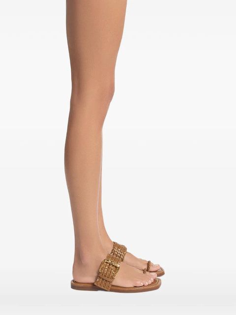 Giuseppe Zanotti Crista flat sandals - Brown