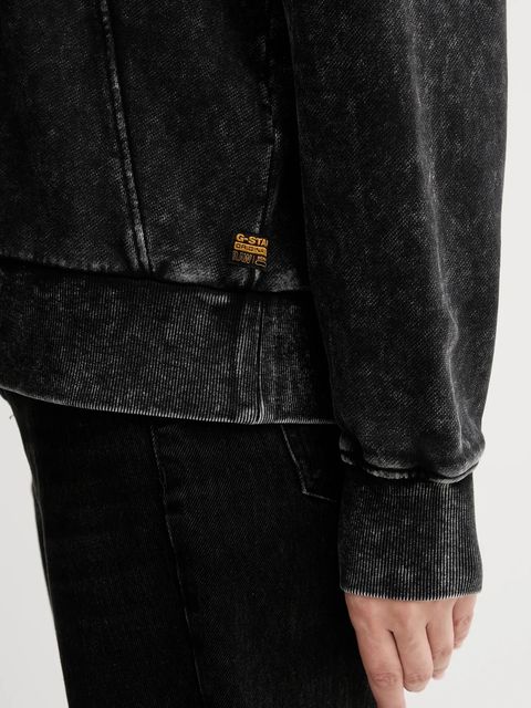 G-Star bluza bawełniana damska kolor czarny gładka D27173.D969