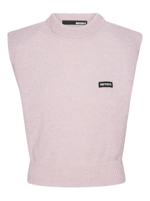 ROTATE BIRGER CHRISTENSEN padded-shoulder knit vest - Pink - zdjęcie produktu nr 1
