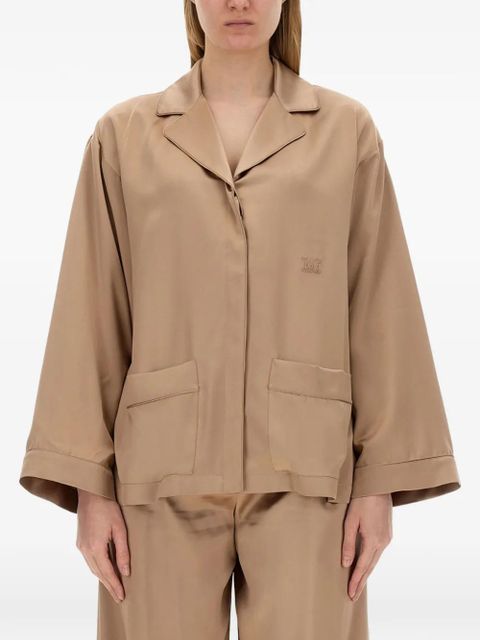 Max Mara logo-embroidered shirt - Neutrals - zdjęcie produktu nr 1