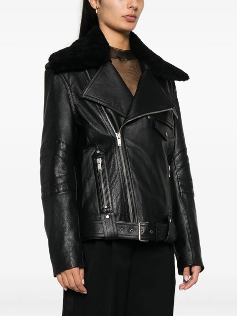 Saint Laurent leather biker jacket - Black