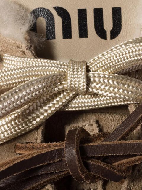 Miu Miu Gymnasium leather sneakers - Neutrals