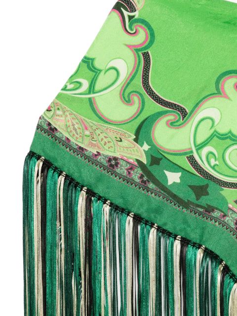 ETRO fringe scarf - Green