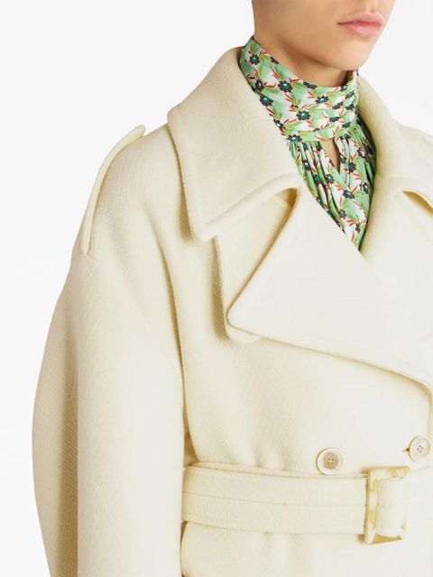 ETRO belted-waist double-breasted coat - Neutrals