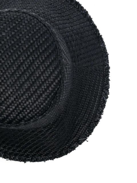 Moncler logo-appliqué interwoven bucket hat - Black - zdjęcie produktu nr 2