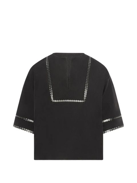 Yves Salomon short-sleeve blouse - Black - zdjęcie produktu nr 1