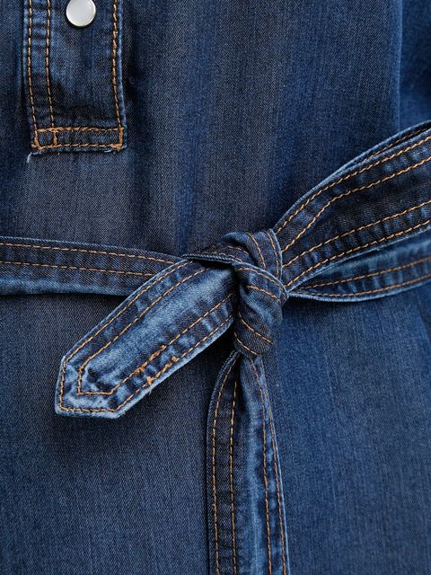 MUNTHE bluzka PIKINE damska kolor granatowy gładka 252101525207