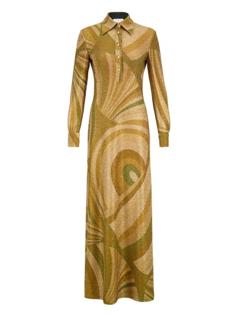 PUCCI buttoned print maxi dress - Gold - zdjęcie produktu nr 1