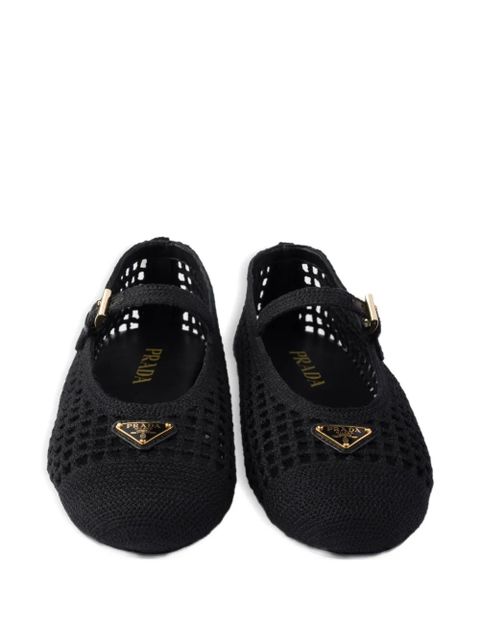 Prada crochet ballet flats - Black