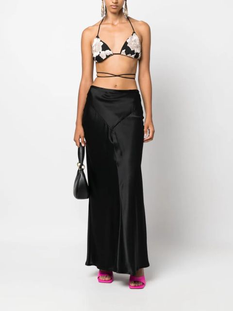 ROTATE BIRGER CHRISTENSEN floral-embroidered halterneck bra top - Neutrals - zdjęcie produktu nr 2