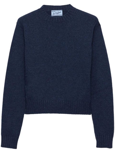 Prada ribbed Re-Cashmere sweater - Blue - zdjęcie produktu nr 1