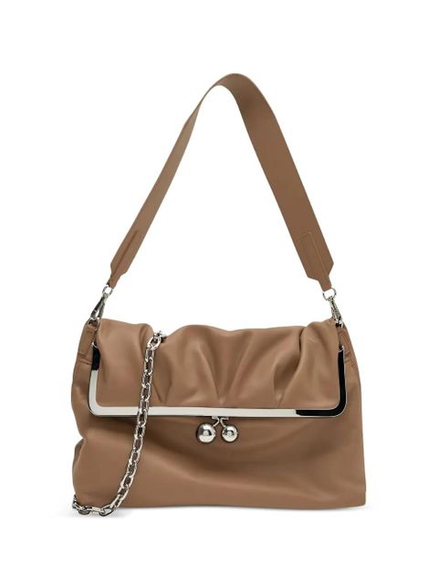 Weekend Max Mara aslalom frame leather backpack - Brown - zdjęcie produktu nr 1