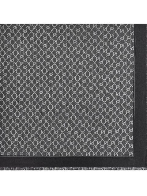 Gucci GG wool scarf - Grey - zdjęcie produktu nr 2