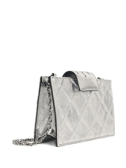 Tory Burch chain-strap leather cross body bag - Silver