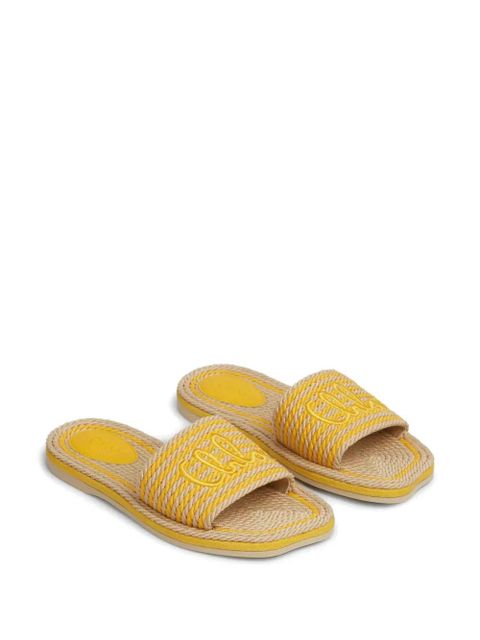 Chloé logo-embroidered sandals - Neutrals - zdjęcie produktu nr 2