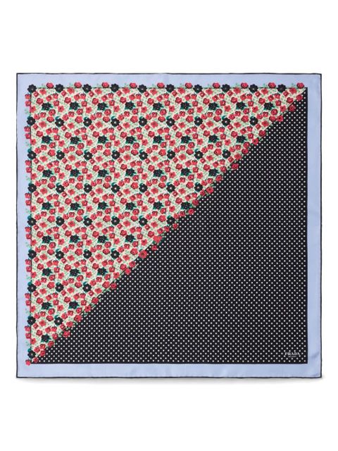 Prada printed silk scarf - Red