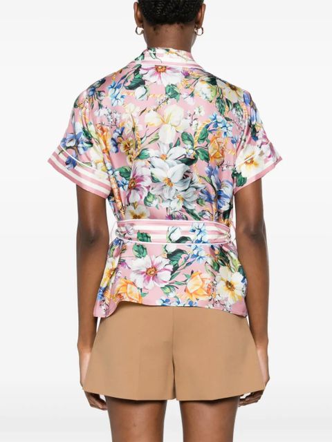 Dolce & Gabbana floral-print silk shirt - Pink