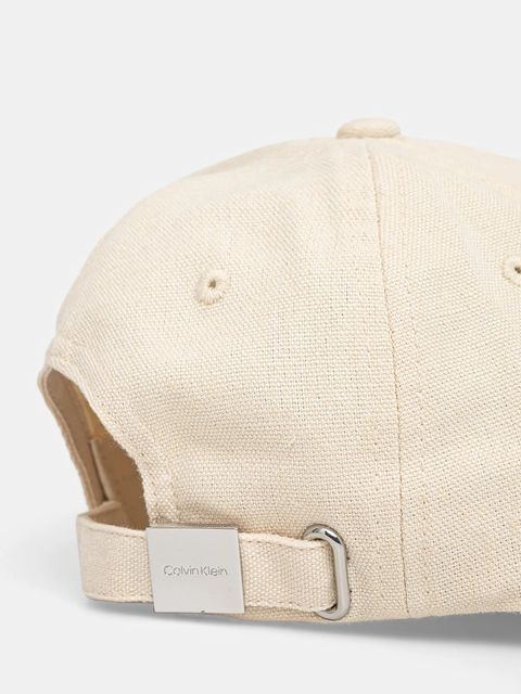 Calvin Klein czapka z daszkiem lniana