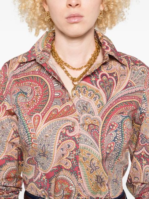 ETRO paisley-print long-sleeved shirt - Red