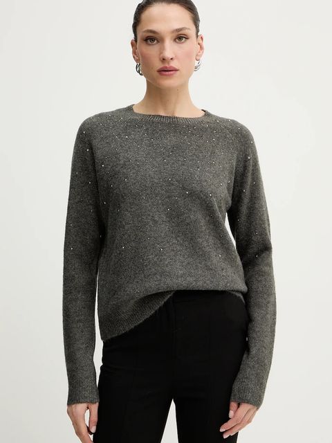 Morgan sweter z domieszką wełny damski kolor szary lekki MFETE - zdjęcie produktu nr 1