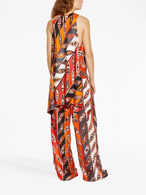 PUCCI graphic-print sleeveless blouse - Red