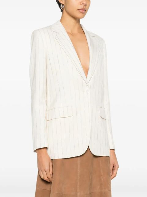 SANDRO striped-pattern blazer - Neutrals