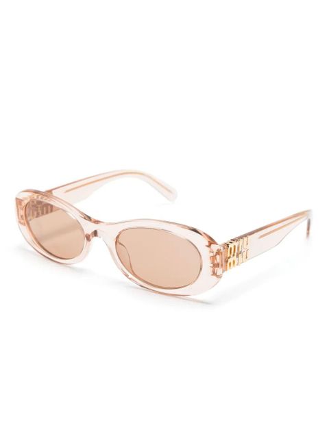 Miu Miu Eyewear oval-frame sunglasses - Pink - zdjęcie produktu nr 2