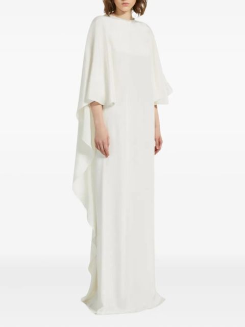 Max Mara embellished-neckline maxi bridal dress - White - zdjęcie produktu nr 1