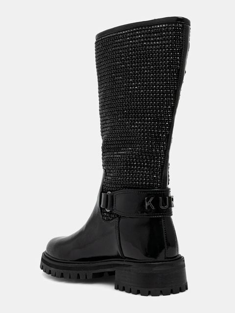 Kurt Geiger London botki Kurt Mid Calf Boot damskie kolor czarny na płaskim obcasie 4992800039