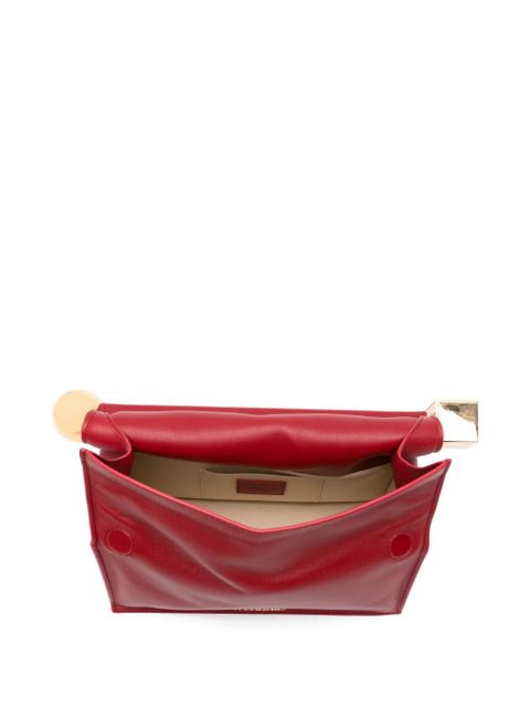 Jacquemus Rond Carré sphere-detail cube-detail clutch bag - Red