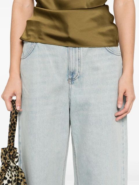 Blumarine logo-embroidered jeans - Blue