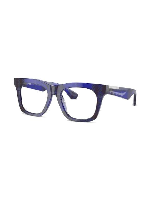 Burberry Eyewear checked glasses - Blue - zdjęcie produktu nr 2