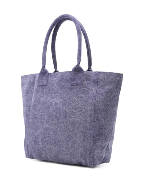 ISABEL MARANT small Yenky logo-embroidered tote bag - Purple