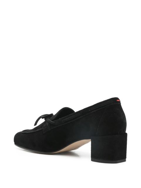 Aeyde Grenn suede bow pumps - Black