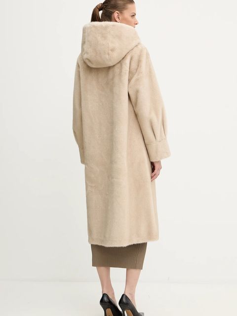 Luisa Spagnoli płaszcz kolor beżowy 542439