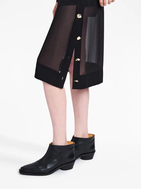 Proenza Schouler semi-sheer chiffon skirt - Black - zdjęcie produktu nr 2