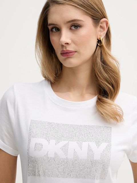 Dkny t-shirt damski kolor biały DJ6T1701