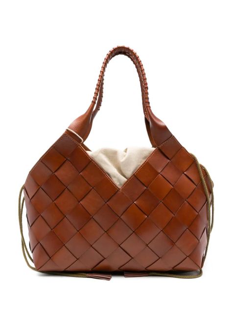 DRAGON DIFFUSION Castello leather shoulder bag - Brown - zdjęcie produktu nr 1